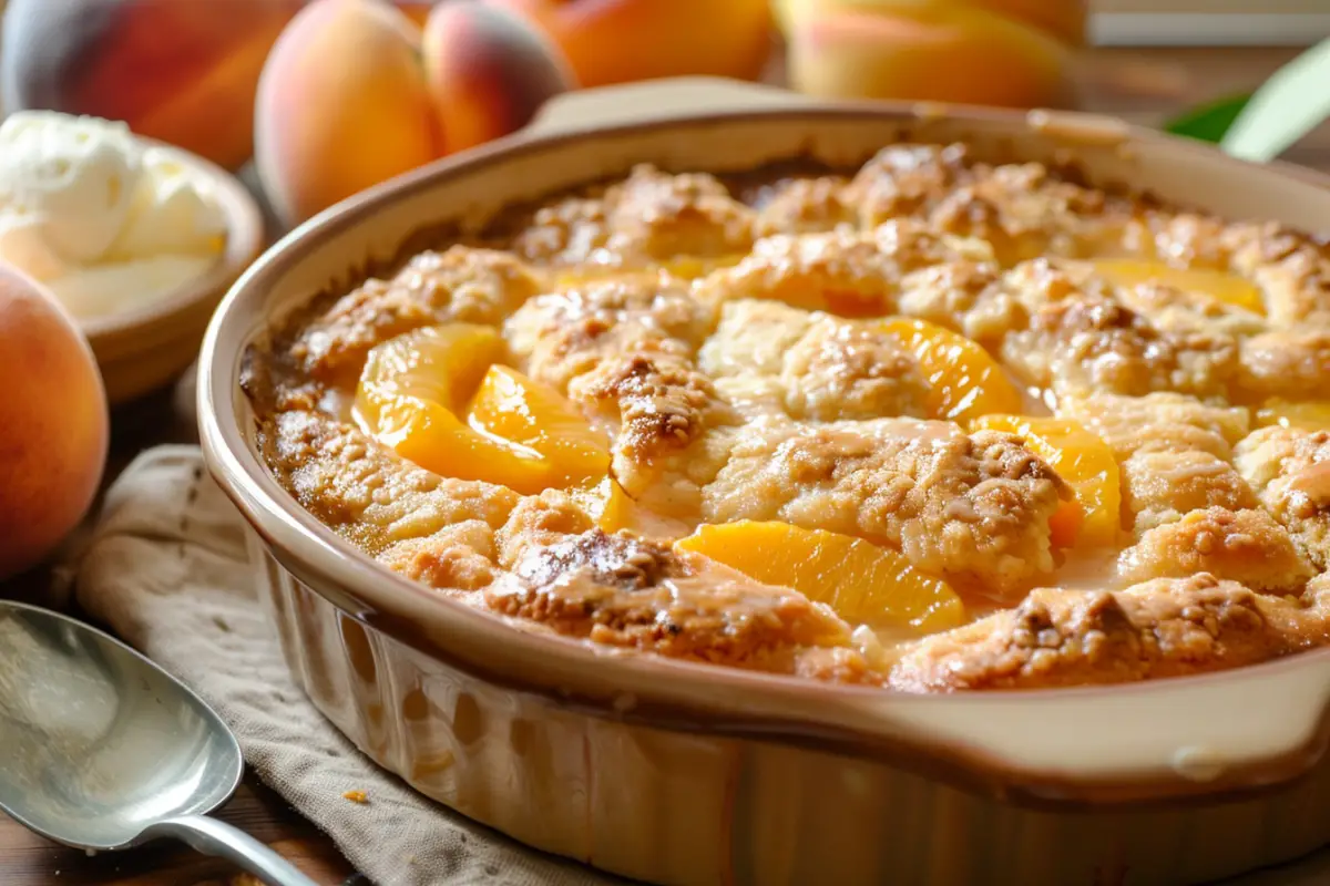 peach cobbler using cake mix