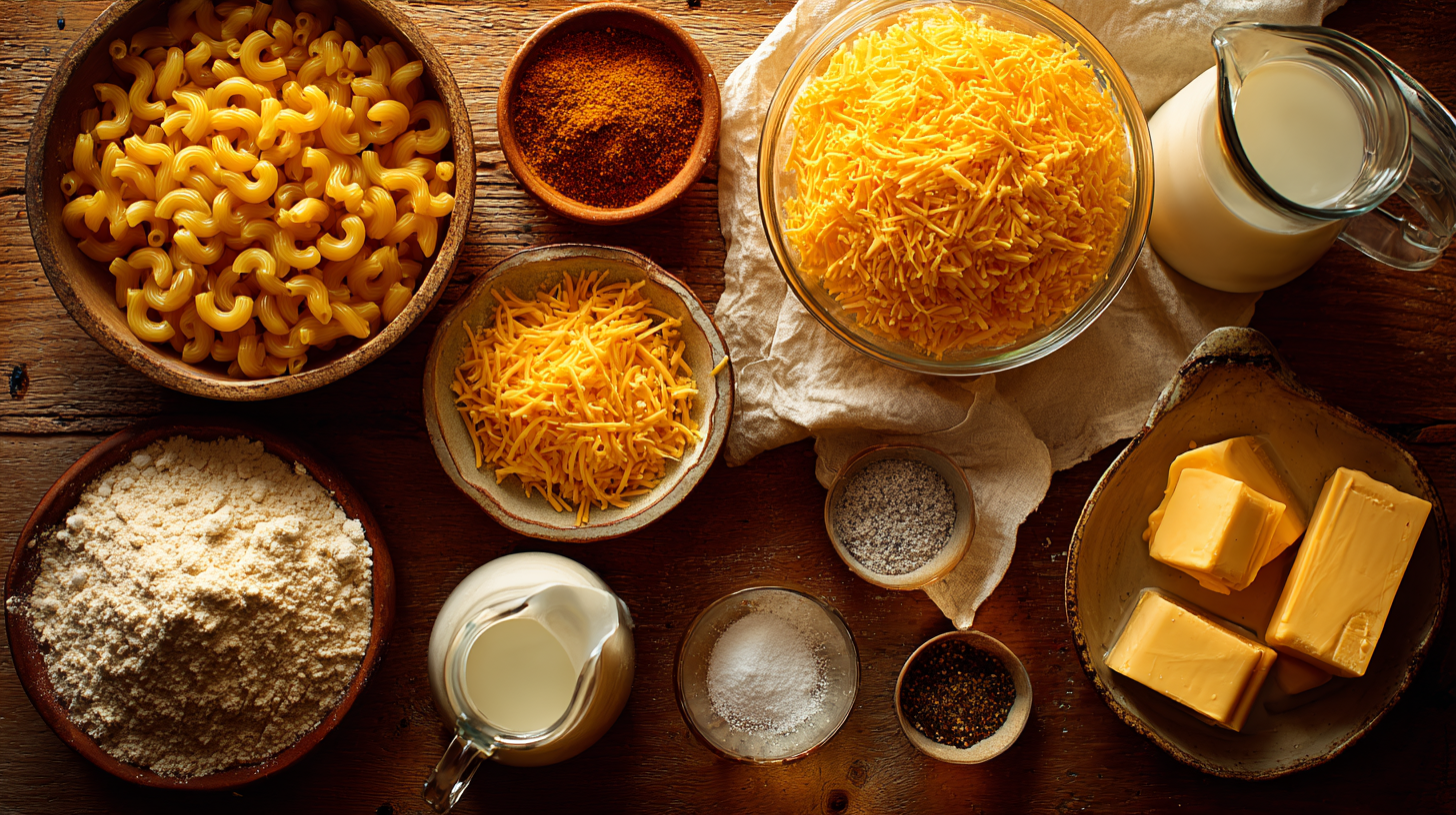 ingredients of Mac and Cheese