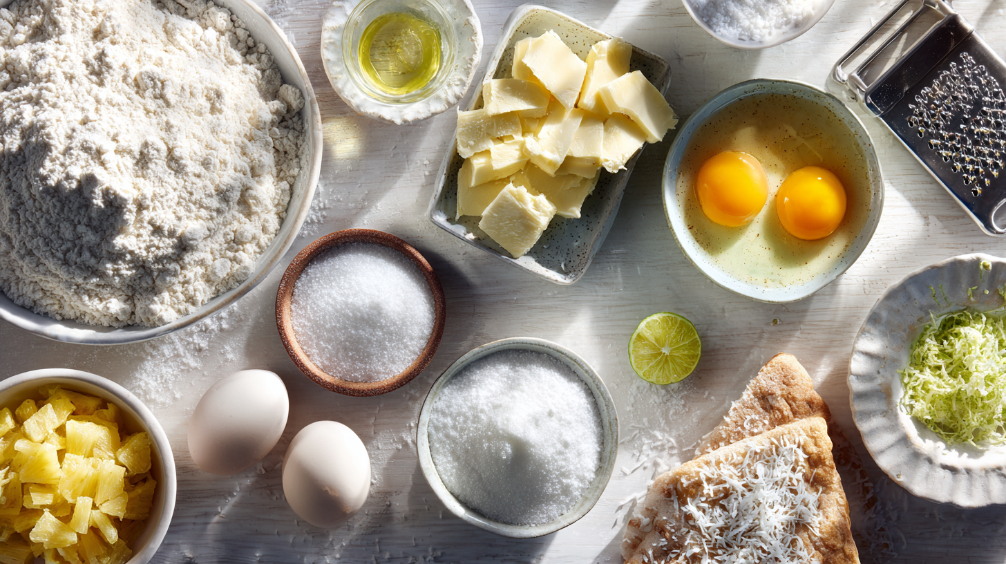 ingredients of Pineapple Bliss Bars