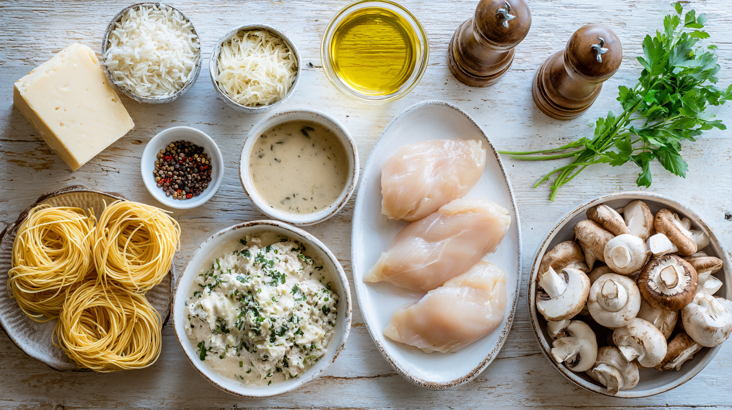 ingredients of Angel Chicken Rice